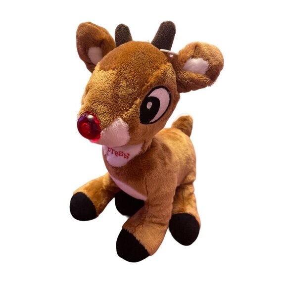 2019 Rudolph The Red Nosed Reindeer Musical Light Up Plush Christmas Holiday Toy - Picture 4 of 7